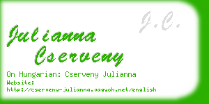 julianna cserveny business card